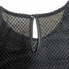 Elan Black Mesh Beaded Top