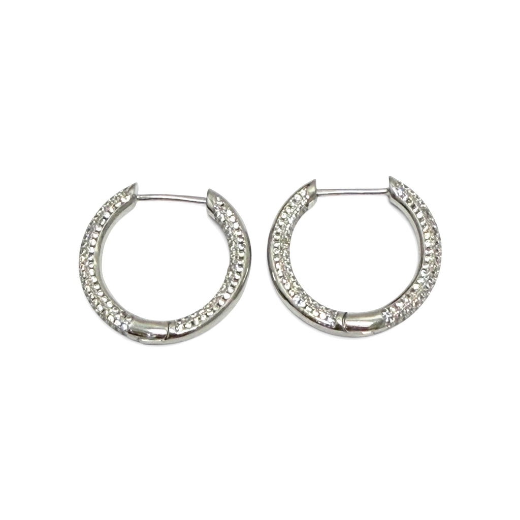 CZ Pave Huggie Hoops