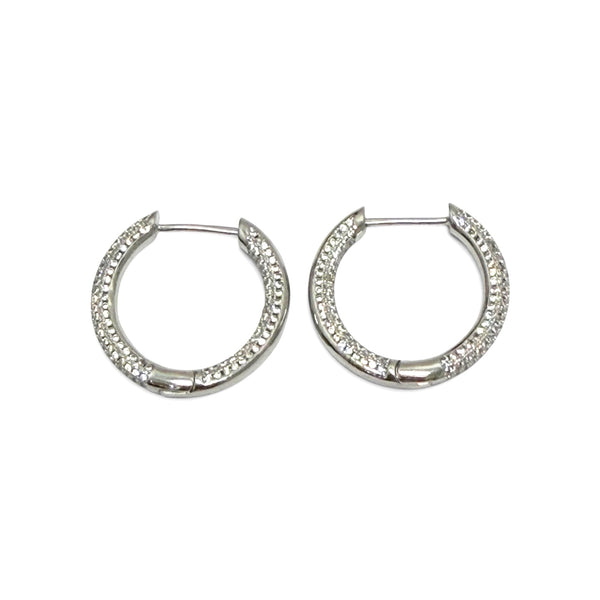 CZ Pave Huggie Hoops