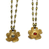 Lace Flower Necklace with Gemstones