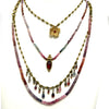 Lace Flower Necklace with Gemstones