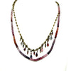 Spinel Strung Necklace with Swag Crystals