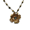 Lace Flower Necklace with Gemstones