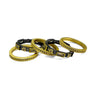 5 Piece Hemitite and Gold CZ Rings Set