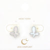 Mother of Pearl Butterfly Stud Earrings