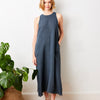 Suzy D Seren Linen Dress In Antracite