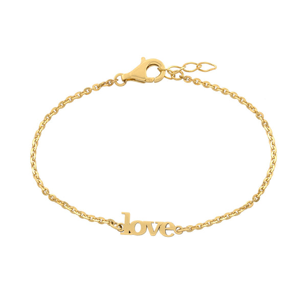 Gold Over Sterling Silver Personalizable Bracelet
