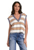 Striped V Neck Sweater Vest