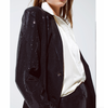 New Party Relaxed Black Sequined Blazer