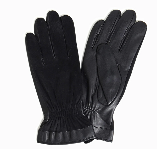 Faux Leather Cuff Gloves