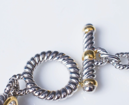 Textured Toggle Link Bracelet