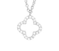 CZ Open Clover Necklace