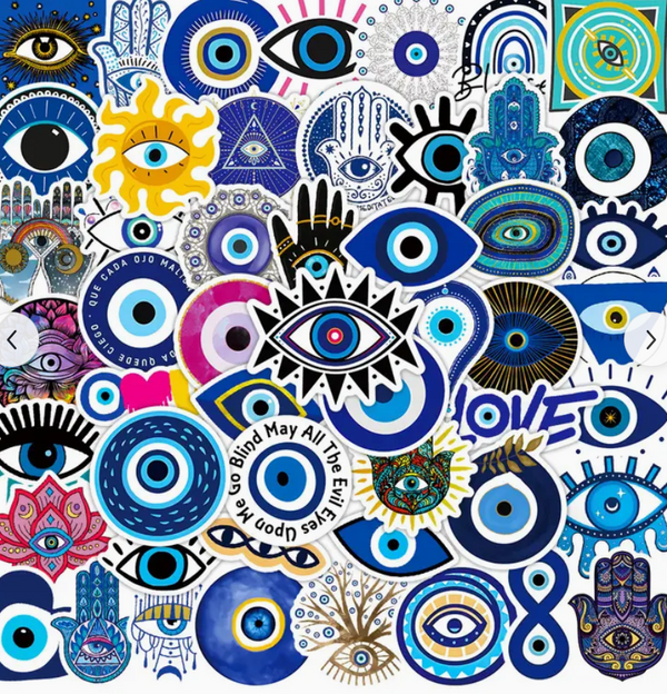 Assorted Evil Eye Vinyl Stickers