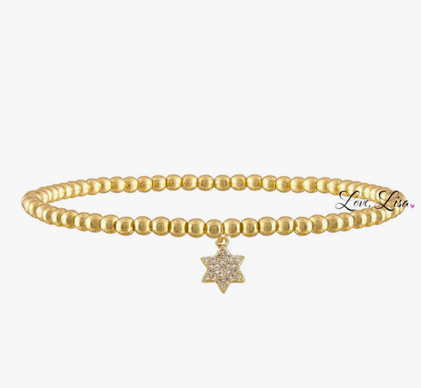 The Laurie 3mm CZ Star Of David Bracelet