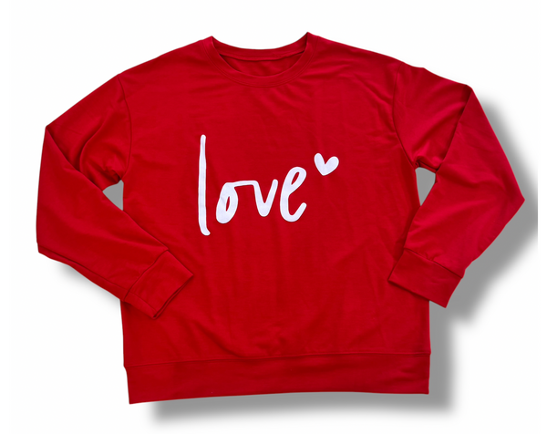 Love/Heart Pullover Sweatshirt