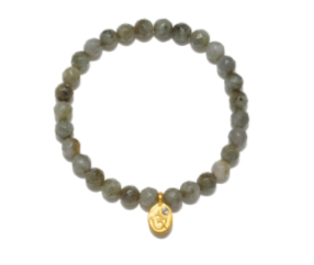 Labradorite Stretch OM or Heart Beaded Bracelets
