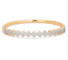 CZ Clover Shaped Bangle