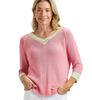 Zaket & Plover Lightweight Colorful V Neck Sweater