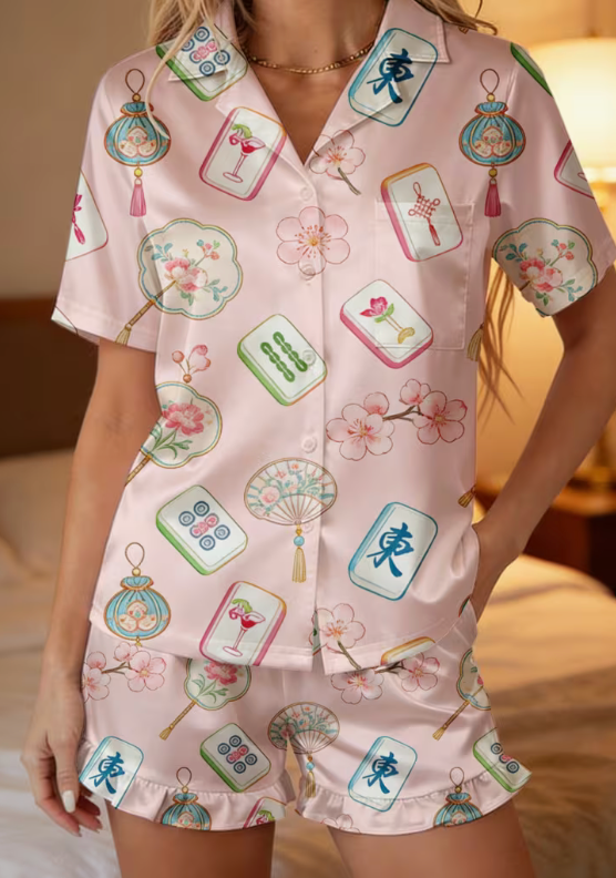 Mahj Pajama Set Pink
