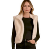 Beige/Winter White Reversible Faux Fur Vest