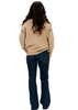 Black/Camel Exposed Seam Sweater