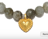 Labradorite Stretch OM or Heart Beaded Bracelets
