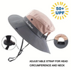 50+ SPF Adjustable SunShade Sun Hat With Strap And Ponytail Slot
