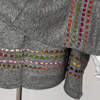 Cashmere Knitted Scarf With Felt Stitching