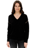 Black/Camel Exposed Seam Sweater