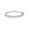 Double CZ Bangle with CZ Teardrops