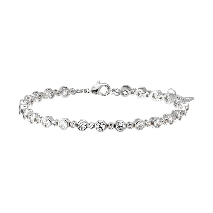CZ Bezel Tennis Bracelet