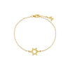 Solid Star Of David Charm Bracelet