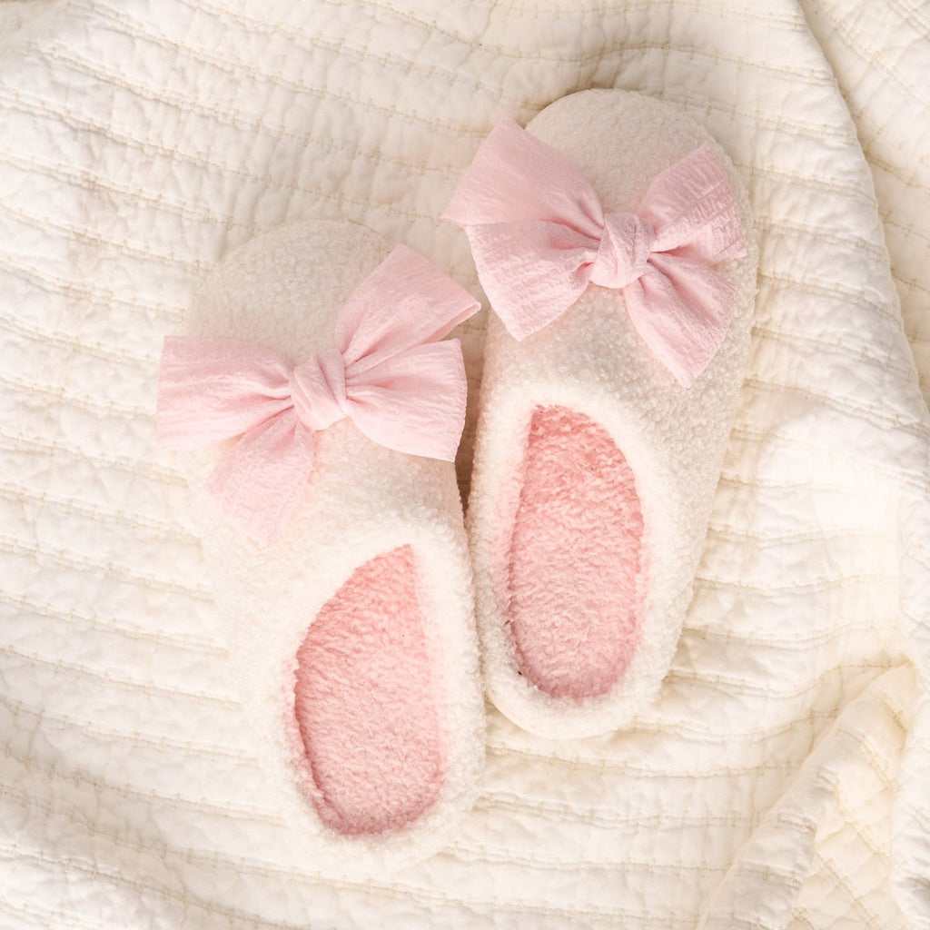 Fuzzy Slippers Betty Bow Blush