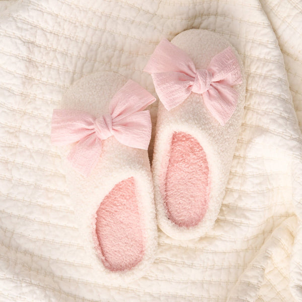 Fuzzy Slippers Betty Bow Blush
