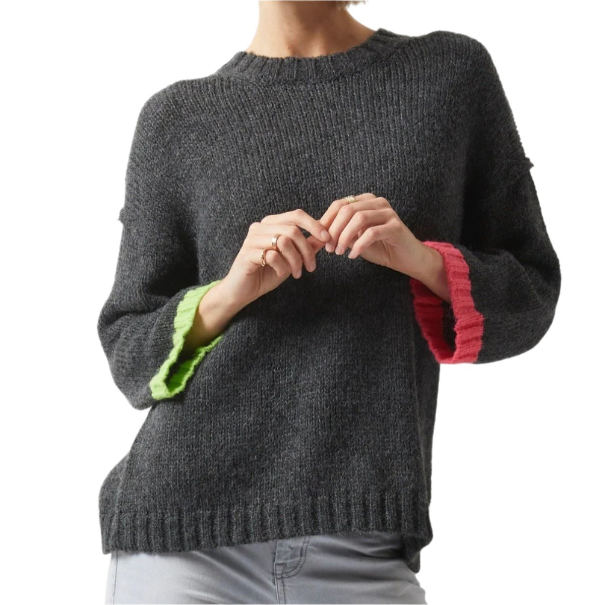 SO ME Chic in Stitch Button Down Knitted Sweater Top