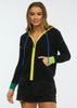Zip Sweater With Colorful Smiley On The Back