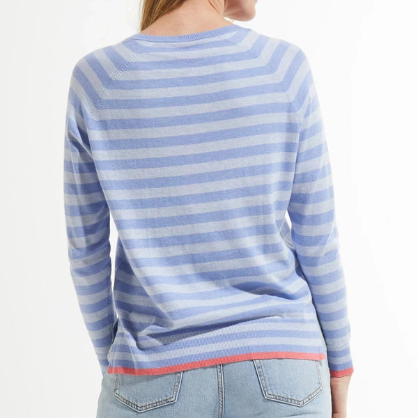 Zaket & Plover V Neck Striped Sweater
