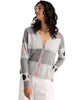 Zaket & Plover Colorblock Star Cardigan in Grey