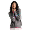 Zaket & Plover Funnel Neck Sweater with Embroidered Eye