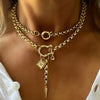 Gold Horse Shoe Y Necklace
