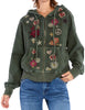 Camp Peace Floral Embroidered Hoodie