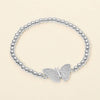 CZ Butterfly Stretch Beaded Bracelet