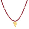 Healing Heart Red Onyx Heart Necklace