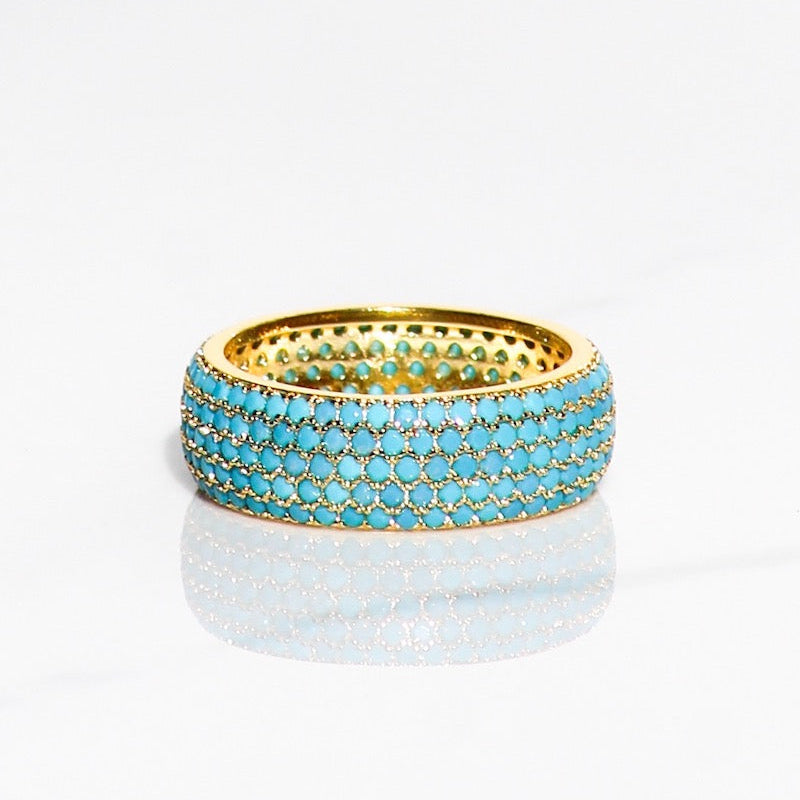Turquoise Cigar Band Ring