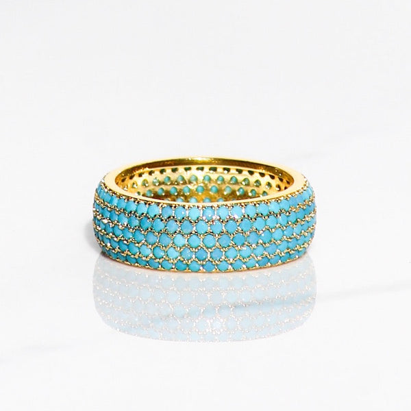 Turquoise Cigar Band Ring