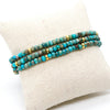 Set of 3 Turquoise Jasper + Gold Bracelet Bundle