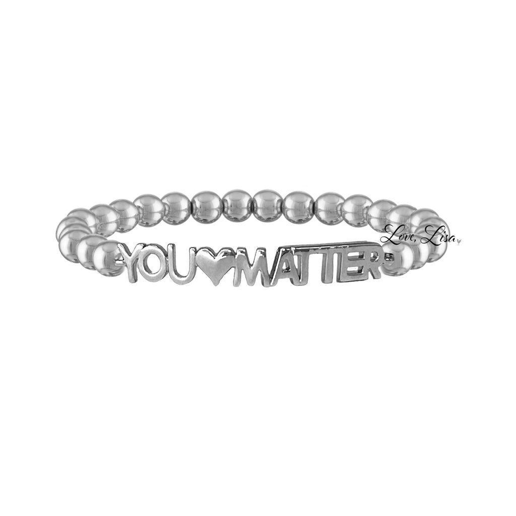 You Matter Stretch Beaded Bracelet