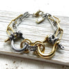 Mixed Metal Double Shackle Bracelet