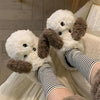 Unisex Plush Dog Slippers