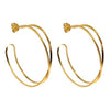 Gold Plated Infinito Hoop Earrings